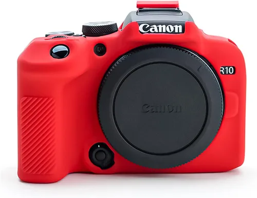 Rieibi Funda para cámara EOS R10 - Funda protectora de silicona para cámara digital Canon R10 - Rojo