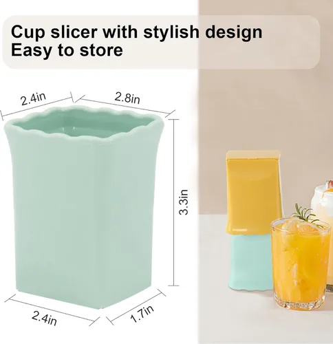 Miniatura 3 de 2 tazas para cortar fresas: taza para cortar frutas para fresa, huevo, plátano, champiñones, pepino, kiwi y ensalada de verduras, cortador de 2