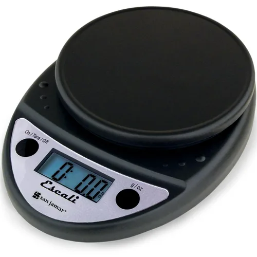 Escali Primo SCDGP11BK - Báscula digital con listado NSF, 11 lb/5 kg, color negro