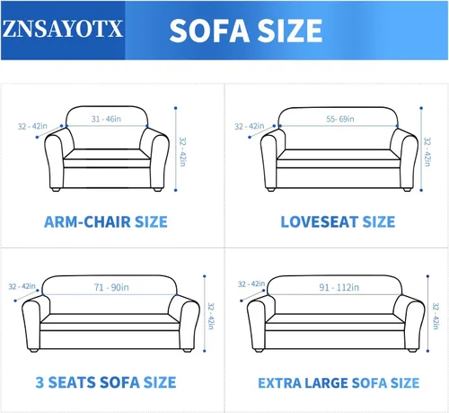 Miniatura 6 de ZNSAYOTX 1 Funda de silla Jacquard para sala de estar, funda de silla de alta elasticidad con brazos, antideslizante, apta para mascotas, funda
