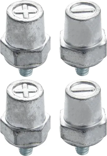 Miniatura 6 de Ampper Postes de carga de terminal de batería de latón macho de rosca M8, adaptador de poste de batería M8 (+/-) para extensión, paquete de 2 M8