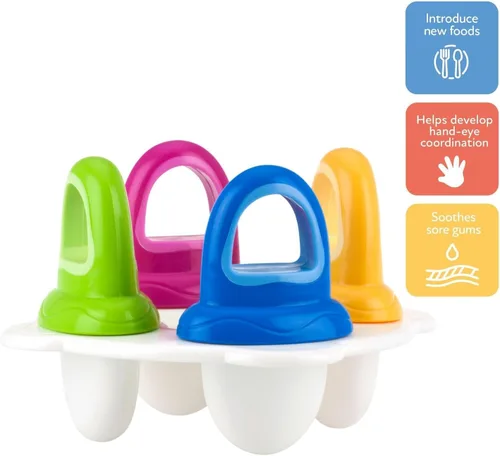 Miniatura 6 de Nuby Garden Fresh Fruitsicle - Moldes con bandejas para paletas de helado, multicolor