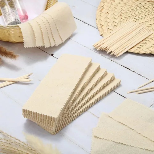Miniatura 7 de Loopeer 300 tiras de cera facial de muselina natural, depilación, cejas, precortadas, para el cuerpo, de algodón, para mujeres y hombres