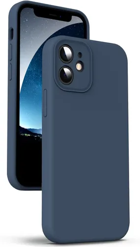 Miniatura 76 de Supdeal Funda de silicona líquida para iPhone 12 Pro Max, [protección de cámara] [antihuellas dactilares] [carga inalámbrica] Funda protectora de 4