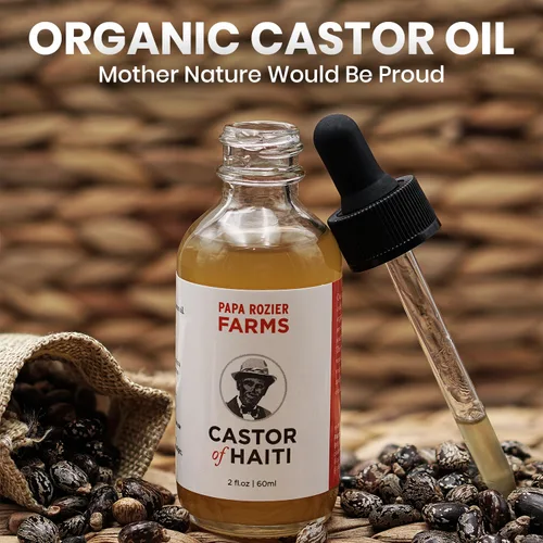 Miniatura 5 de Papa Rozier Farms Aceite de ricino orgánico puro para el crecimiento del cabello, hidratante de piel, tratamiento de pestañas, cejas y uñas, 2 onzas