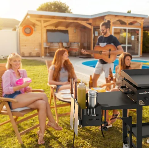 Miniatura 7 de Blackstone Caddy, organizador de parrilla para parrillas Blackstone de 22/28/36 pulgadas, organizador de almacenamiento de parrilla que ahorra