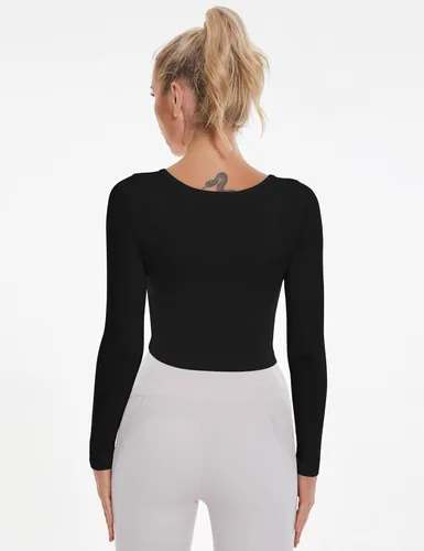 Miniatura 2 de DSPSAM Camisas básicas de manga larga para mujer, estilo casual, ajustadas, para salir, moda de otoño para mujer