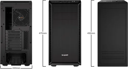 Miniatura 2 de be quiet! Pure Base 600 ATX Mid Tower Caja de PC 2 Ventiladores Pure Wings Preinstalados Negro BG021