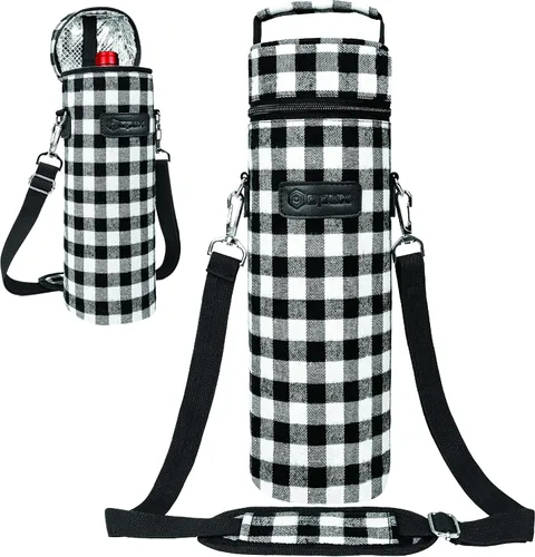 Miniatura 13 de opux Bolsa de Vino para Botella Individual, Bolsa Aislada para Enfriar Vino para Viaje, Picnic, Playa con Correa de Hombro, Estuche Térmico