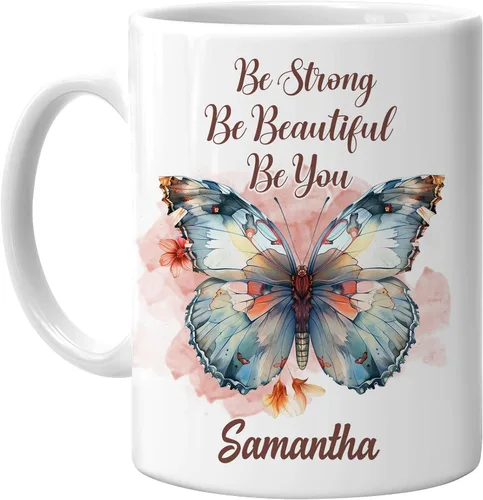 Miniatura 8 de Hyturtle Taza Personalizada de Mariposa - Regalos Inspiradores para Niñas, Mujeres y Amigas - Regalos de Cumpleaños para Amantes de las Mariposas