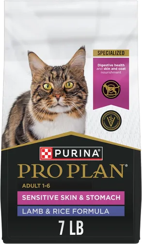 Purina Pro Plan para gatos con piel y estómago sensible, comida seca para gatos adultos