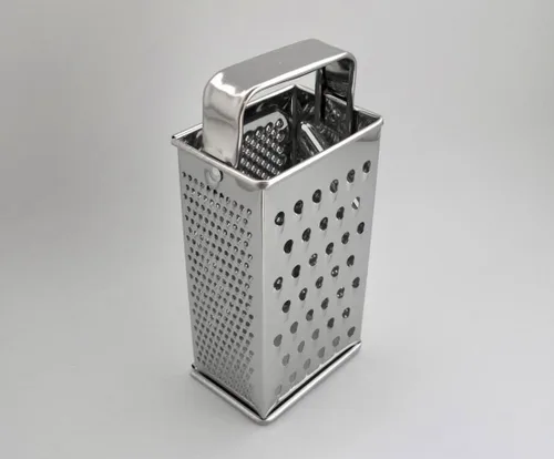 Miniatura 3 de Tredoni Rallador y rebanador cuadrado de acero inoxidable de 4 lados, 2.4x3.4x7 pulgadas