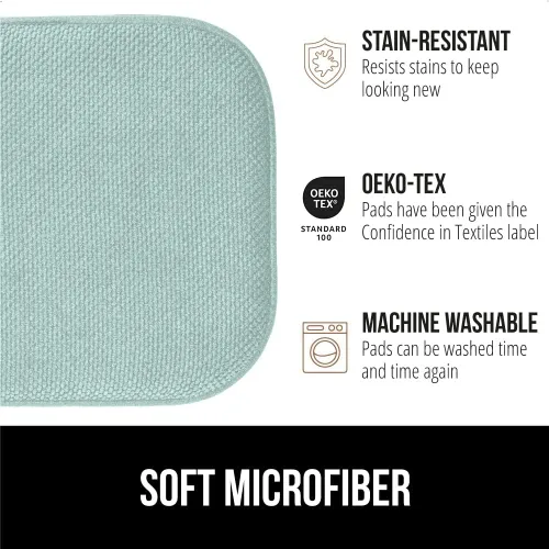 Miniatura 5 de Gorilla Grip - Cojines de espuma viscoelástica para silla, comedor, mesa de cocina, sillas de oficina, se mantienen en su lugar, de microfibra