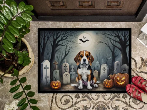 Miniatura 3 de Caroline's Treasures DAC2011MAT - Felpudo de Halloween espeluznante con diseño de Beagle, de 18 x 27 pulgadas, para interiores y exteriores