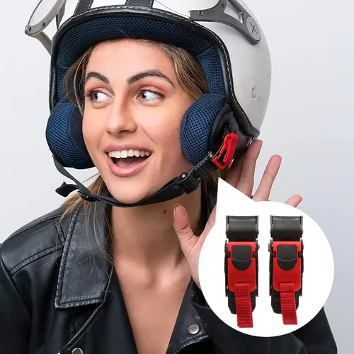 Miniatura 6 de iplusmile Kit de hebilla de correa de barbilla de liberación rápida para casco de motocicleta, reemplazo de hebilla de casco de metal para ajuste