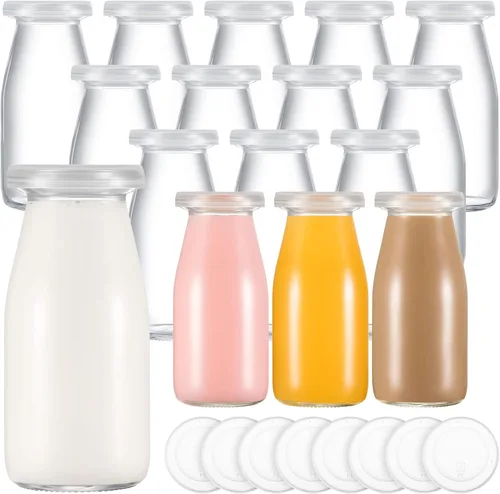 Miniatura 10 de Zubebe Paquete de 6 mini tarros de vidrio de 3 onzas con 12 tapas, tarros pequeños versátiles para recuerdos de boda, manualidades, especias, velas