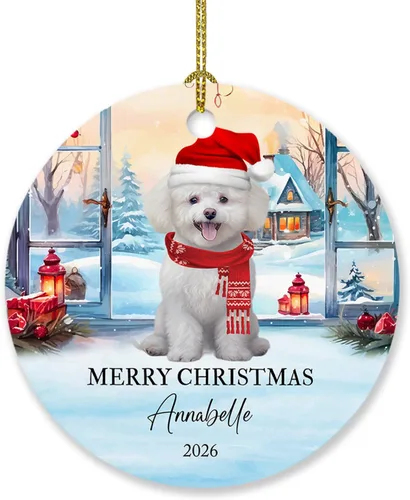Miniatura 11 de Adorno personalizado de caniche negro, regalo para perro, mamá, perro, papá, adorno de Navidad único de perro caniche negro 2025, adorno de caniche