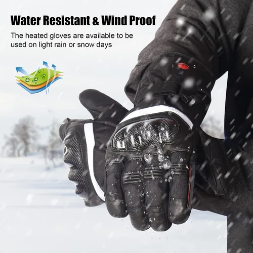 Miniatura 8 de SAVIOR HEAT Guantes térmicos para hombres y mujeres, guantes eléctricos recargables, guantes de esquí con calefacción y guantes de snowboard