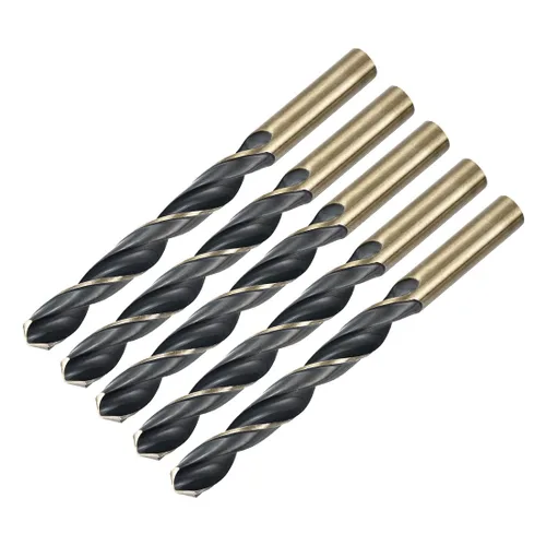 Miniatura 6 de uxcell 36 brocas de vástago recto, 0.165 in, titanio dorado y nitruro negro recubierto de acero de alta velocidad (HSS) 4341 con vástago de 0.165 in