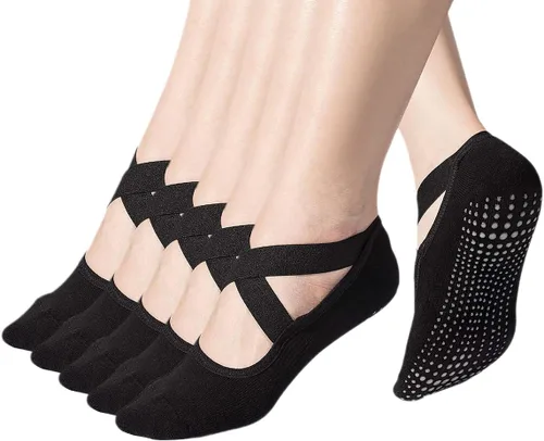 Miniatura 9 de Toes&Feet Calcetines acolchados acolchados antideslizantes para mujer, para yoga, pilates, ballet, barre piyo