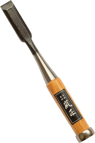 Miniatura 9 de Cincel japonés de 0.472 in, 1/2 pulgada, cincel de madera profesional para carpintería, mango de roble rojo japonés, fabricado en Japón
