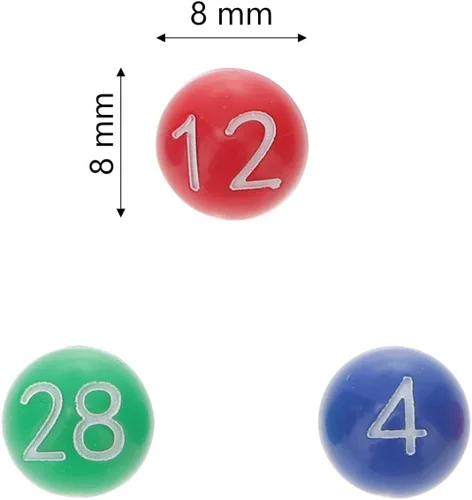 Miniatura 3 de Zerodeko 49 bolas numeradas para rifas de 1 a 49, accesorios de plástico para juegos de bingo, ligeros y duraderos para juegos de fiesta