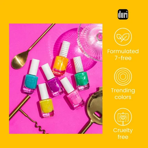 Miniatura 5 de duri Esmalte de uñas, 782 Hear Me Roar, Striking Red, cobertura completa, acabado brillante, cosméticos de 0.45 onzas líquidas