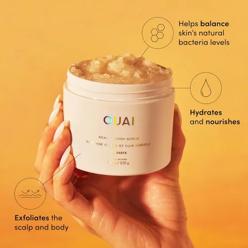 Miniatura 2 de OUAI St. Barts - Exfoliante corporal con mezcla de azúcar y aceite de coco para piel suave e hidratada, exfoliante suave para eliminar