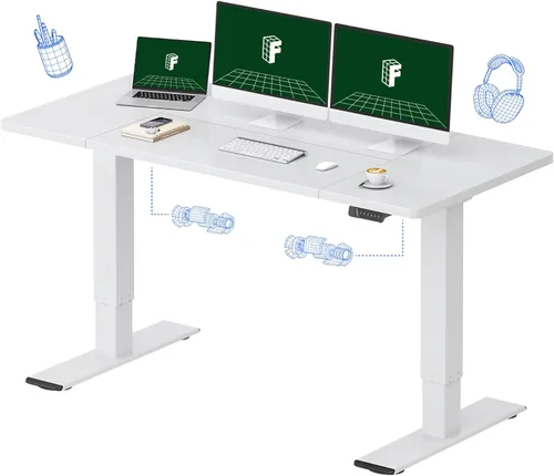 Miniatura 31 de FLEXISPOT Escritorio Eléctrico de Pie de Una Pieza, 60 x 24 Pulgadas Escritorio Ajustable con Superficie Sin Costuras, Ajuste de Altura con Parte