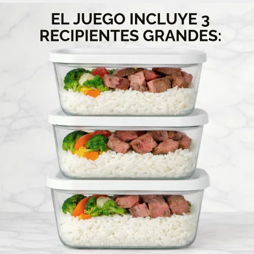 Miniatura 4 de Chef Preserve Recipientes de sellado al vacío de vidrio para preparación de comidas, almacenamiento de alimentos, hechos para sellador al vacío