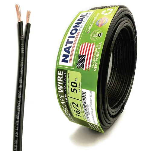 Miniatura 11 de NATIONAL Wire&Cable Alambre de cobre para iluminación de paisaje de bajo voltaje 14/2, fabricado en Estados Unidos, calibre 14, 2 conductores, 50