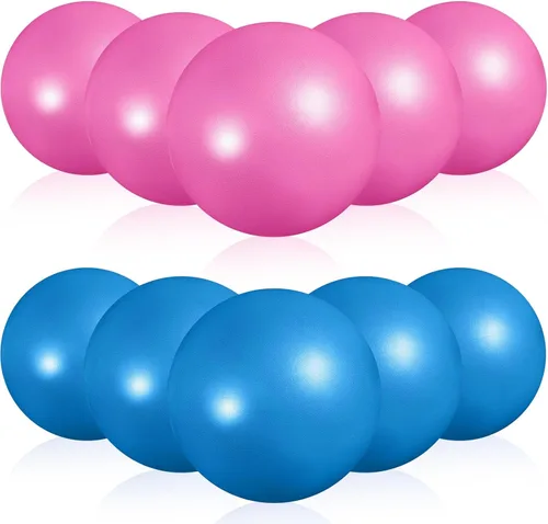 Miniatura 13 de Aoriher 10 pelotas pequeñas de pilates, de 9 pulgadas, mini pelotas de yoga antiestallidos y antideslizantes para estabilidad, fitness, terapia