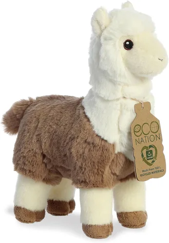 Aurora® Eco Nation™ - Peluche de alpaca de dos tonos hecho responsablemente, ideal para aventuras de juego, perfecto para cumpleaños o simplemente