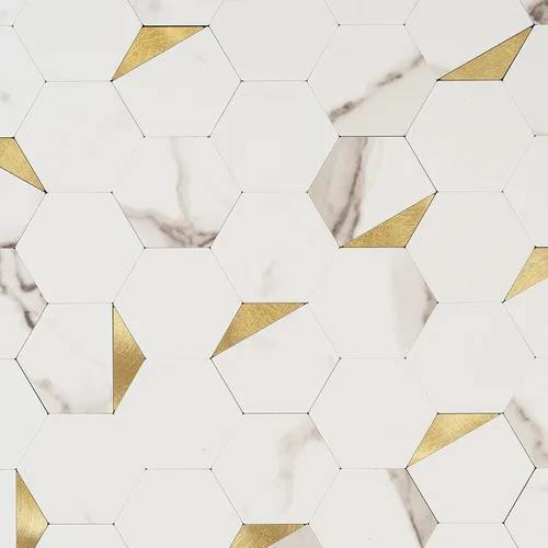 Miniatura 3 de Azulejo hexagonal para despegar y pegar (muestra de muestra: 5 x 4 pulgadas)