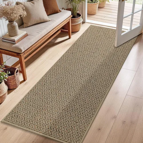 Miniatura 32 de COSY HOMEER Alfombra de pasillo de 2 pies 7 x 10 pies, antideslizante, lavable, absorbente, resistente a las manchas, alfombra para pasillo, entrada