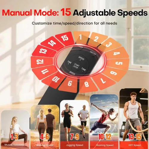 Miniatura 3 de Under Desk Elliptical Machine, Electric Elliptical Leg Exerciser While Sitting for Seniors with Upgraded 15 Speeds & 12 Auto Mode, Forward & Reverse