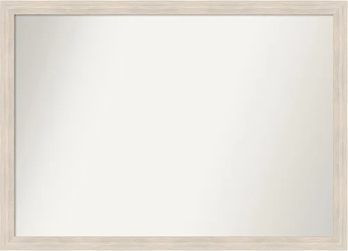 Miniatura 96 de Amanti Art Espejo de baño blanco para sobre el fregadero, 30 x 35 pulgadas, espejo de tocador rectangular estrecho de Eva de oro blanco, marco