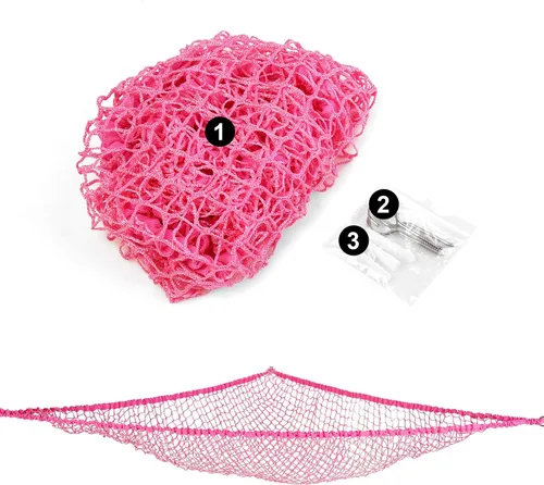 Miniatura 6 de Hamaca de juguete, red de almacenamiento de animales de peluche y juguetes, 70 pulgadas, eslinga de pared tamaño extragrande, organizador de red