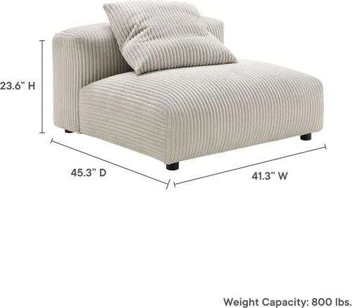 Miniatura 2 de Modway Sofás Solace, de gran tamaño, almendra