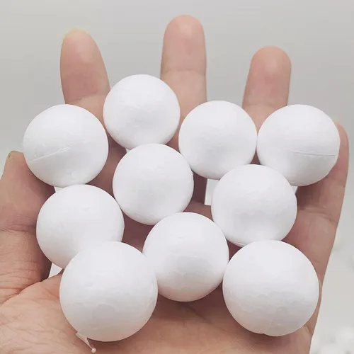 Miniatura 2 de Crafjie Paquete de 80 bolas de espuma para manualidades, 1 pulgada de diámetro, poliestireno para manualidades y manualidades, adornos, espuma