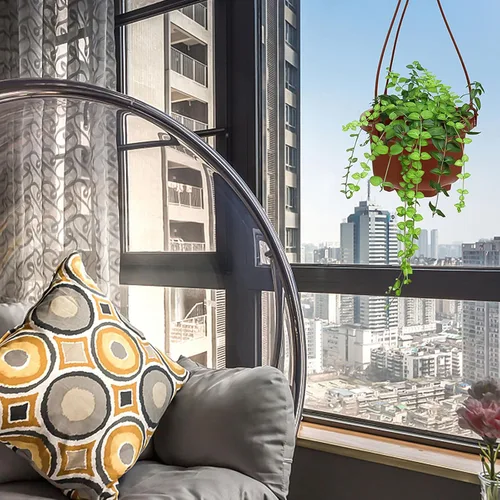 Miniatura 8 de DOITOOL Macetas colgantes de plástico con gancho para plantas Chlorophytum Octogonal Ventilado Root Plantador para Balcón Jardín Decoración