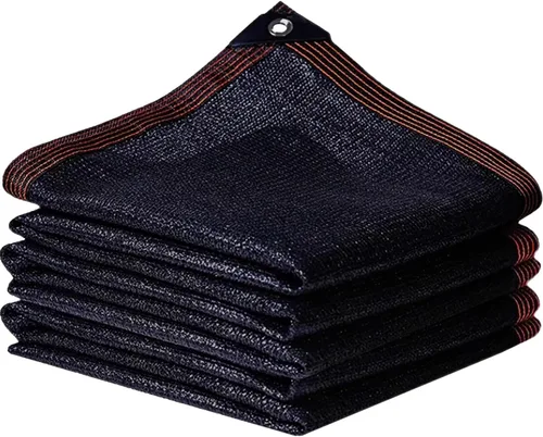 Miniatura 13 de Tela de sombra 90% negra para patio, lona de malla de 3 x 3 pies con ojales, protección solar para jardín, invernadero, pérgola, plantas, gallinero