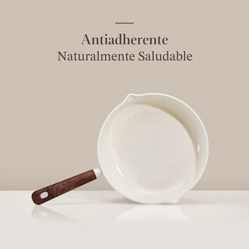 Miniatura 4 de CAROTE Sartenes antiadherentes, juego de sartenes antiadherentes con revestimiento de cerámica, 5 unidades, no tóxico, saludable y libre de PFOA