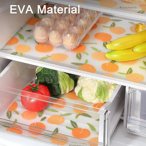 Miniatura 7 de Forro de estante Cooyes, forro para cajones no adhesivo e impermeable, papel para estantes EVA duradero y fácil de cortar para armarios de cocina