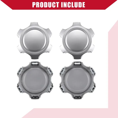 Miniatura 7 de 4260304030 / Tapas centrales de cubo de rueda para Toyota 4Runner 1996-2002 / Durable/plástico / 4 piezas/tono plateado
