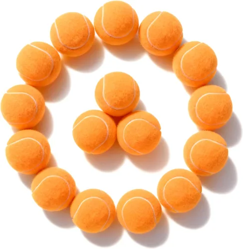 Miniatura 9 de PoyPet Paquete de 16 pelotas de tenis a granel para práctica, entrenamiento y principiantes, ideales para buscar perros, masticar y jugar