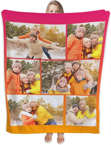 Miniatura 12 de Manta personalizada con foto y texto, manta de franela personalizada con carga cualquier foto, regalos personalizados para papá, mamá, familia, 1