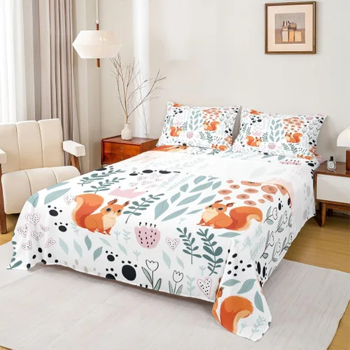 Miniatura 32 de Erosebridal Juego de sábanas de animales de la selva para niñas y niños, juego de sábanas de safari salvaje con diseño de elefante, oso, tigre