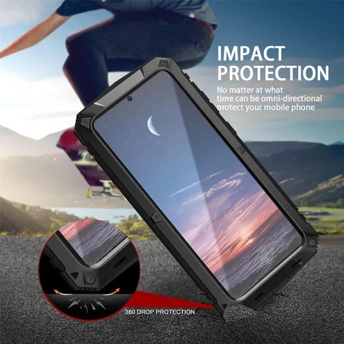 Miniatura 7 de Simicoo Funda de silicona para Samsung S21 Plus con soporte protector de pantalla integrado Gorilla Glass Hybrid Durable Militar a prueba de golpes