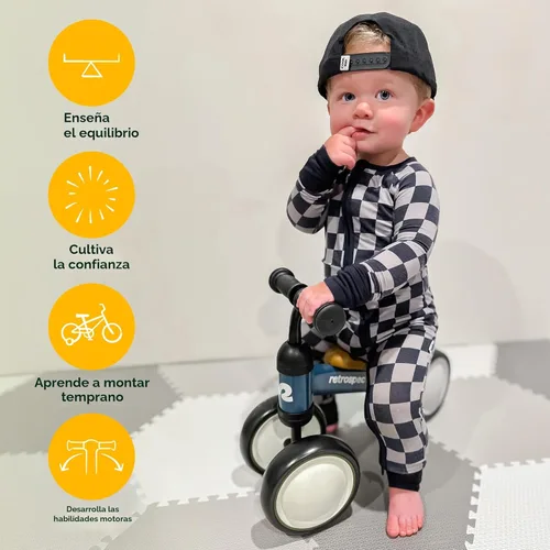 Miniatura 5 de Retrospec Cricket - Bicicleta de equilibrio para bebés con 4 ruedas para edades de 12 a 24 meses - Juguetes para bebés y niños pequeños de 1 año